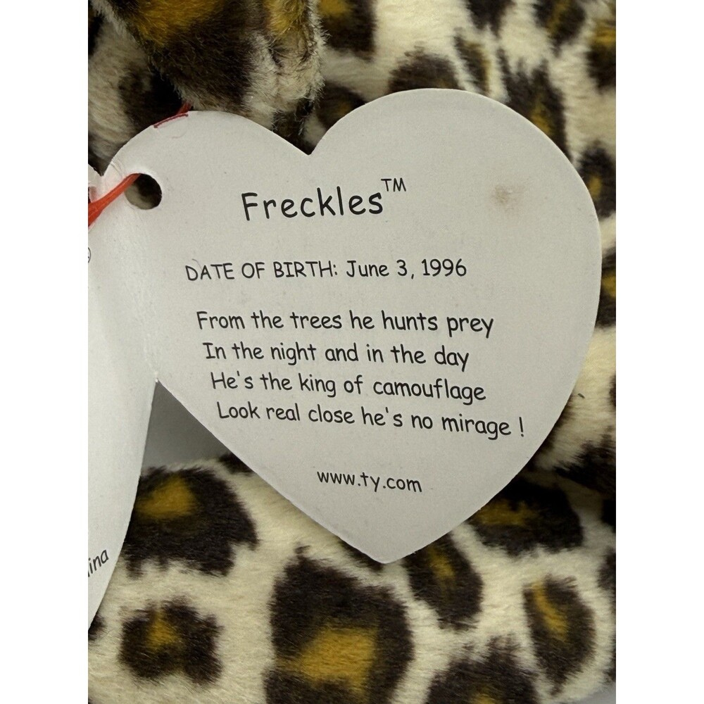 Ty Beanie Babies Freckles the Leopard Plush 1996 Retired Collectible Plush Toy - Picture 5 of 13